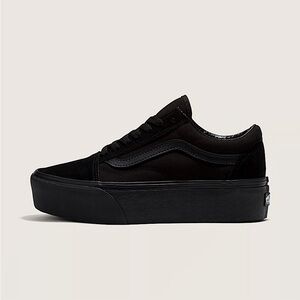 Vans Women's Black Platform Sneakers